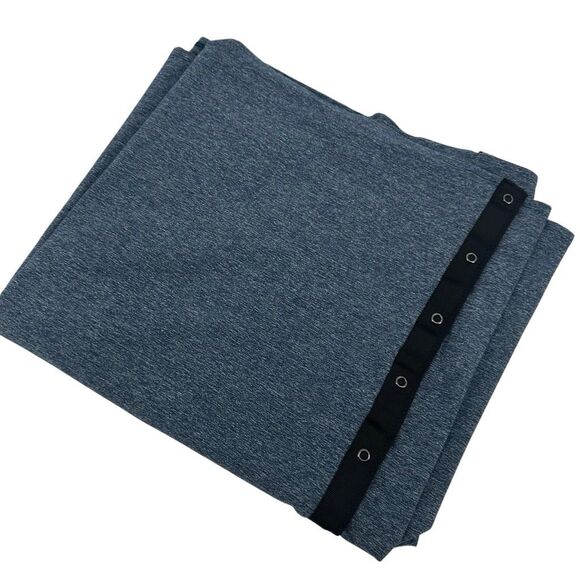 Lululemon Vinyasa Scarf Heathered Blue Black Infinity Snps Stretch Active - Picture 1 of 6